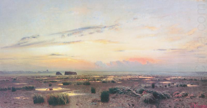 Marsh at evening, Isaac Levitan